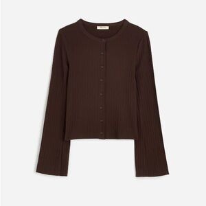 Madewell Cotton Flared Sleeve Cardigan